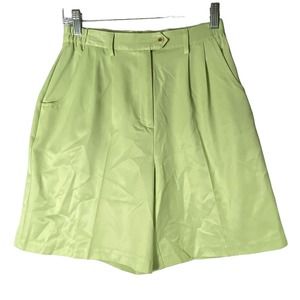Coral Bay Gold Shorts Size 8 Vintage High Rise Waisted Neon Green Athletic